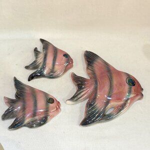 Set of 3 Vintage Ceramicraft Tropical Fish Wall Decor San Clemente California